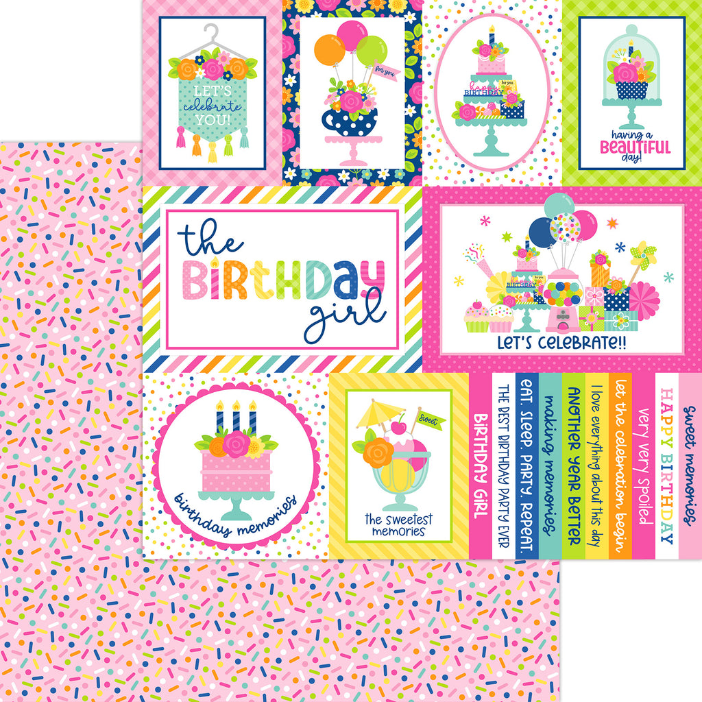 12x12 inch double sided sheet included in 12 inch paper pack
