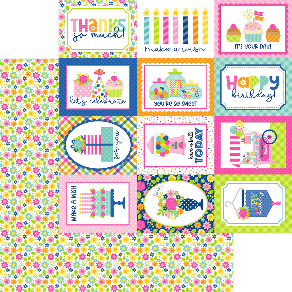 12x12 inch double sided sheet included in 12 inch paper pack
