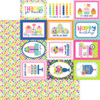 12x12 inch double sided sheet included in 12 inch paper pack