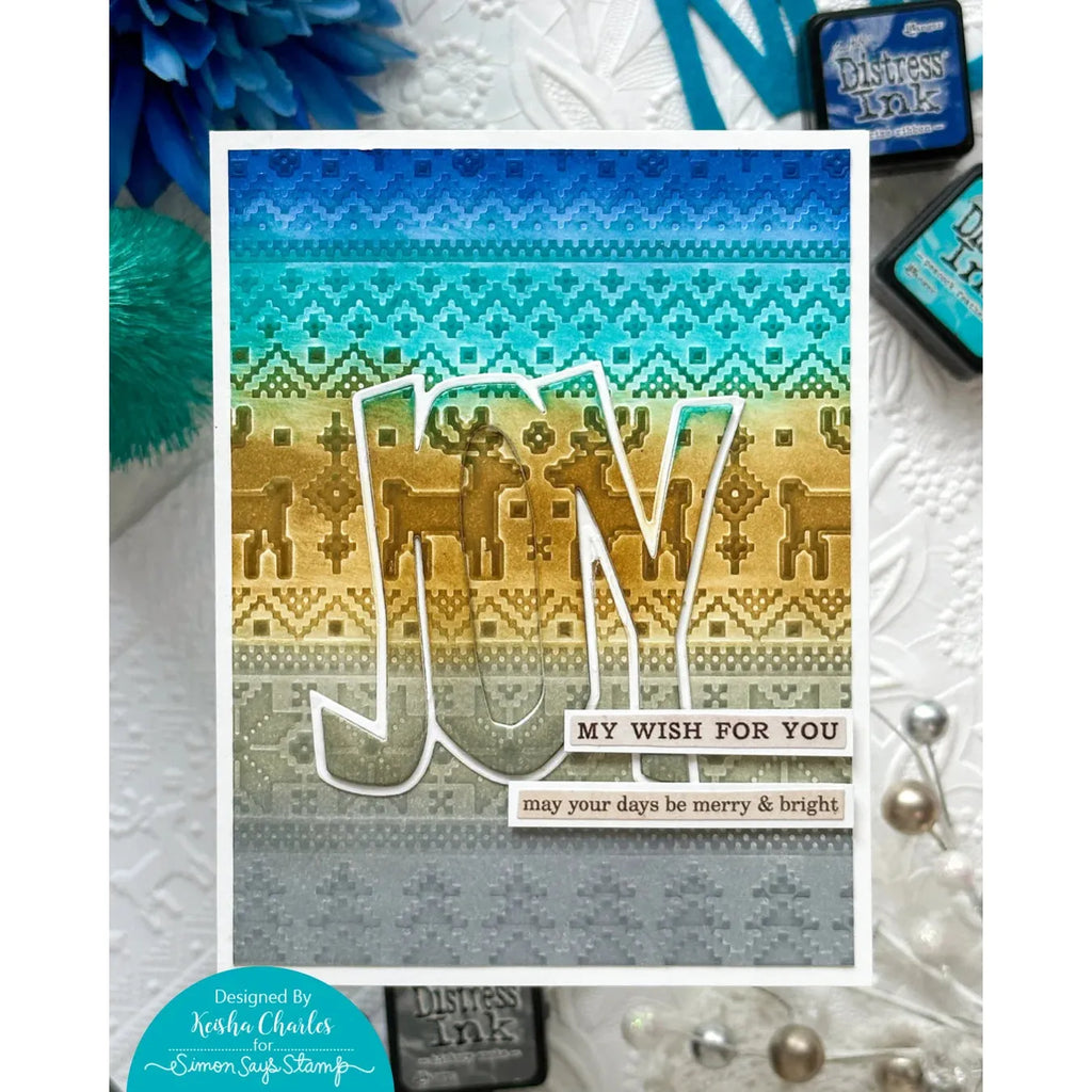 Tim Holtz Sizzix Holiday Knit ML Texture Fade Embossing Folder 666340 fun background | color-code:ALT01