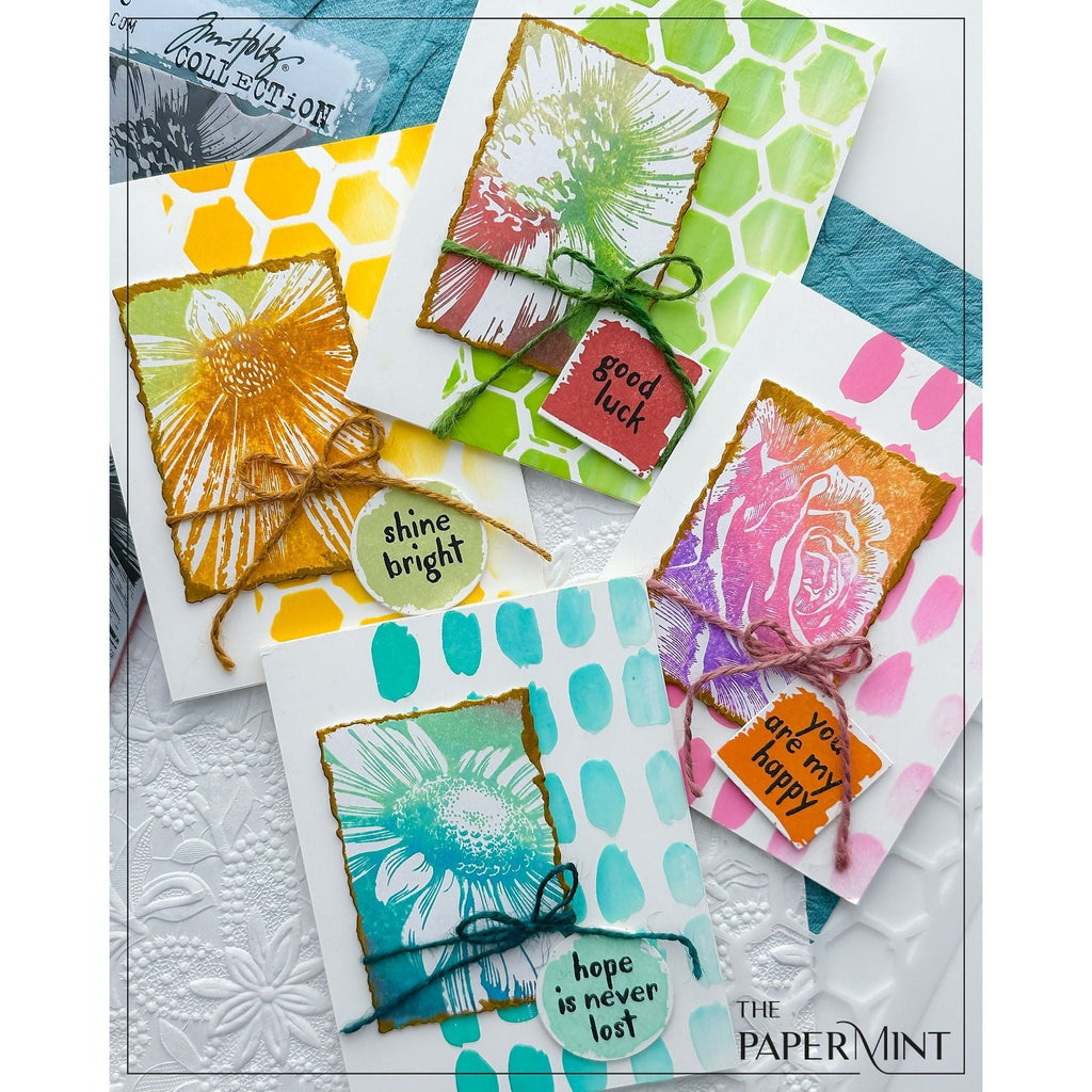 Tim Holtz Cling Rubber Stamps Bold Botanicals CMS462 Flowers | color-code:ALT03