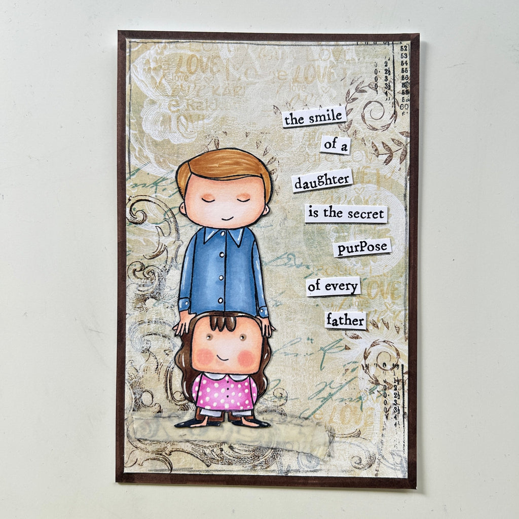 AALL & Create Father's Daughter A7 Clear Stamp Set 937 dad card