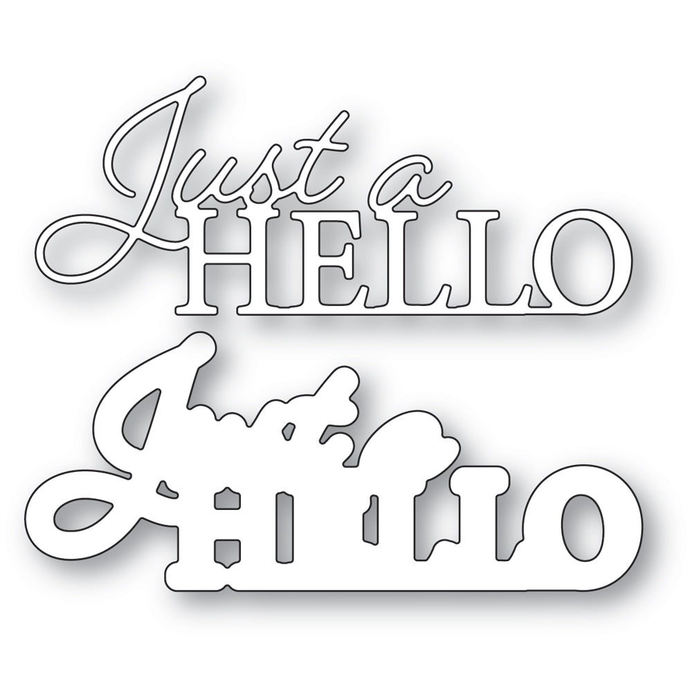 Memory Box Just a Hello Posh Script Dies 94710 outline