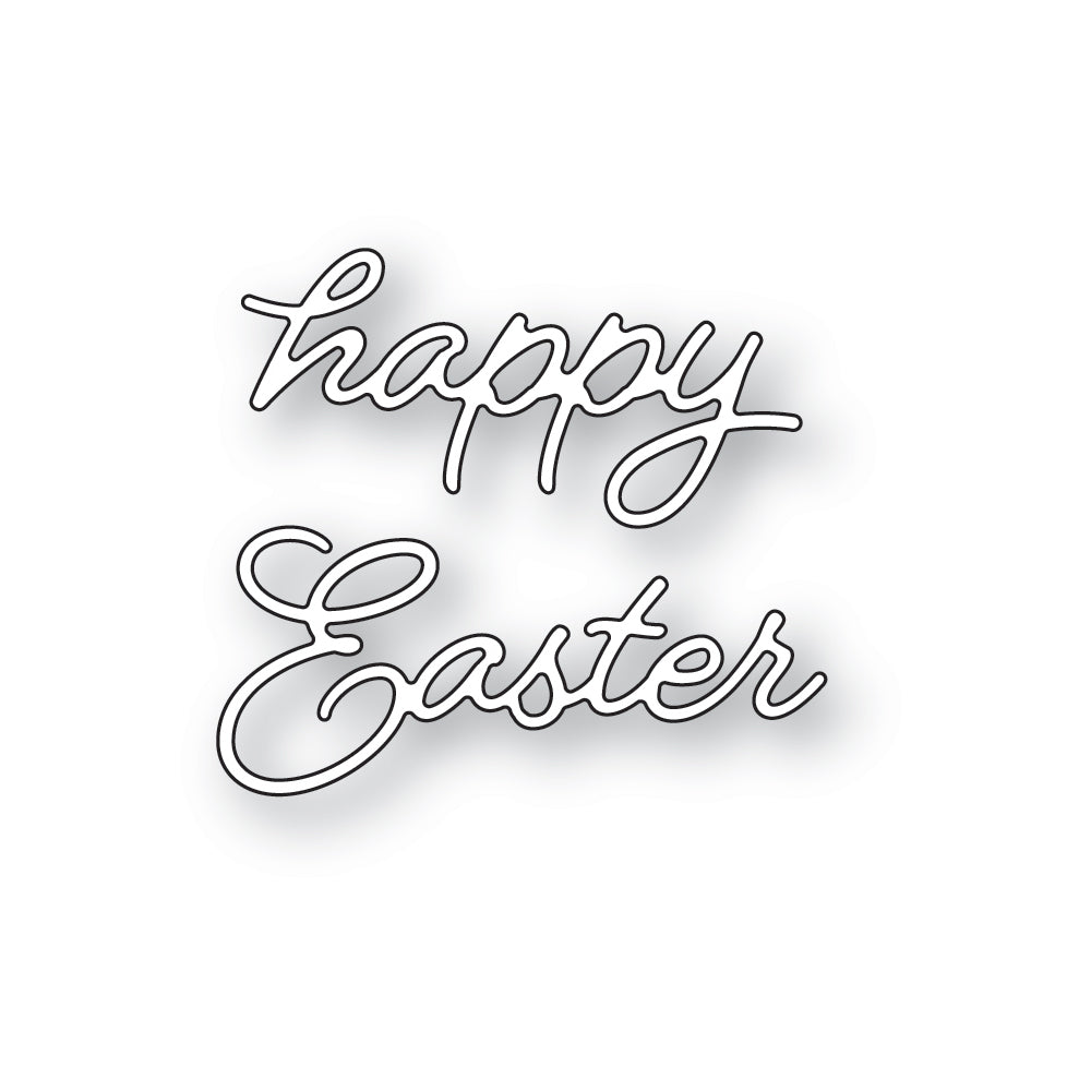 Memory Box Happy Easter Curled Script Dies 94731