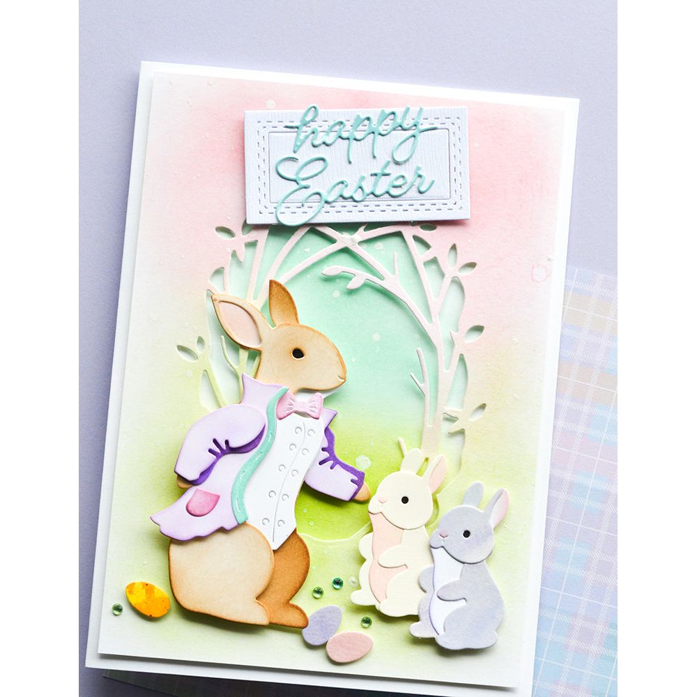 Memory Box Festive Bunny Dies 94733 happy easter