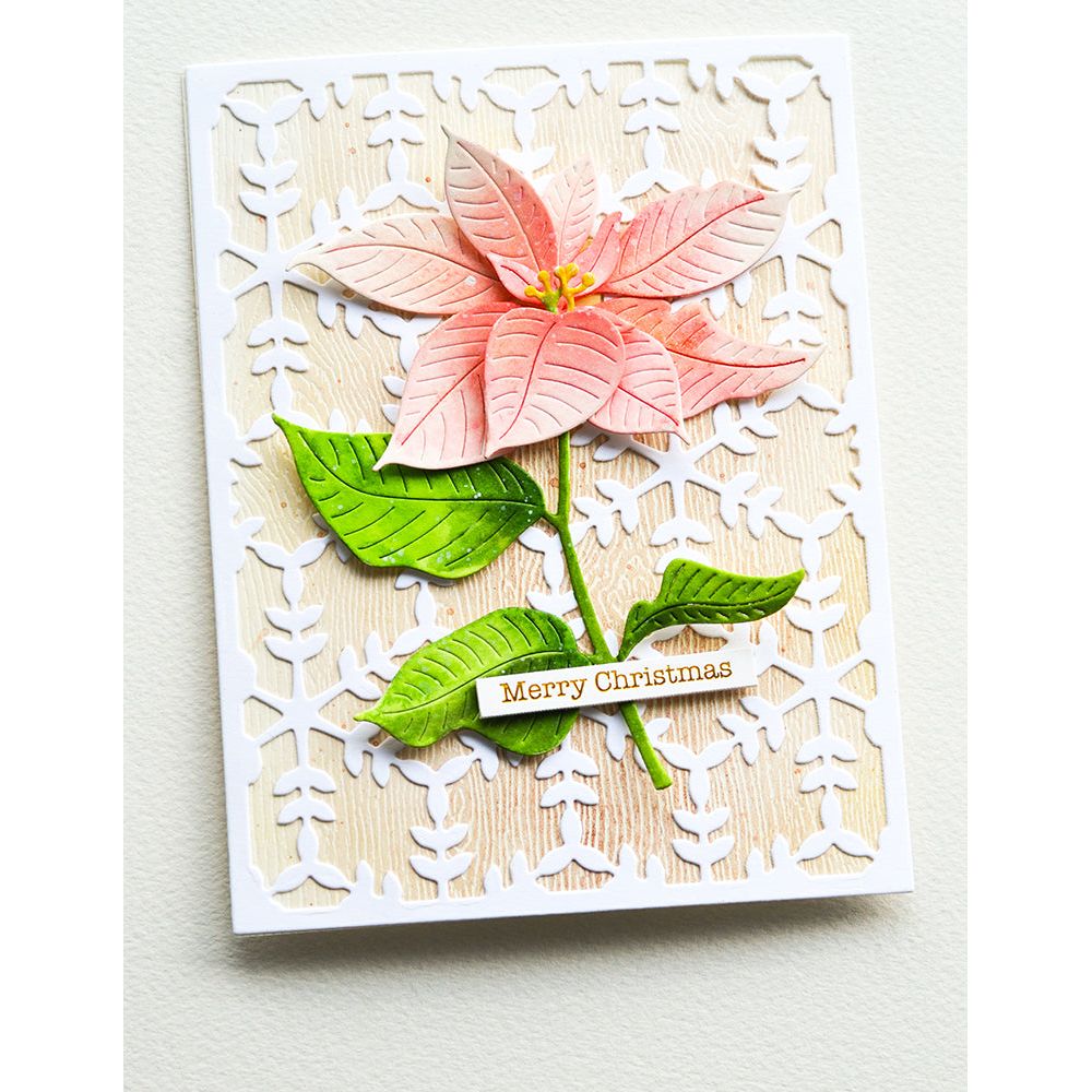 Memory Box Glorious Poinsettia Dies 94734 merry christmas