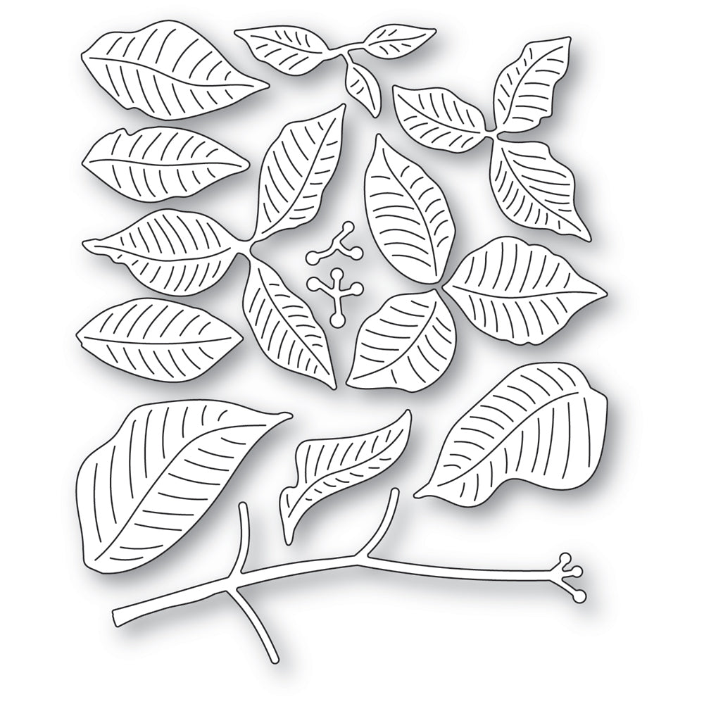 Memory Box Glorious Poinsettia Dies 94734 pieces
