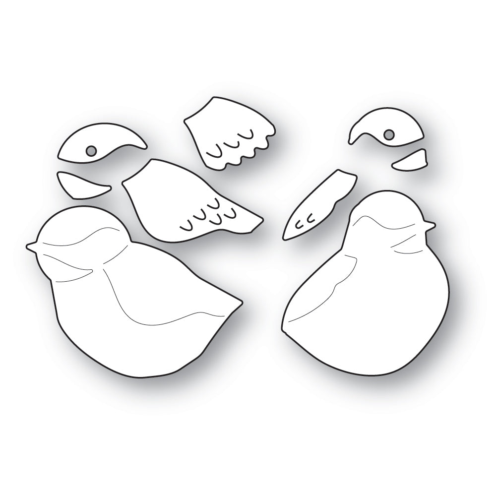 Memory Box Nestled Chickadee Duo Dies 94741 pieces