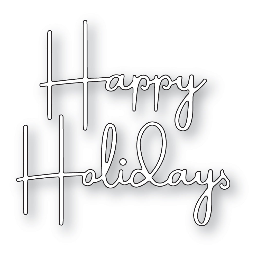 Memory Box Happy Holidays Streamlined Script Dies 94758