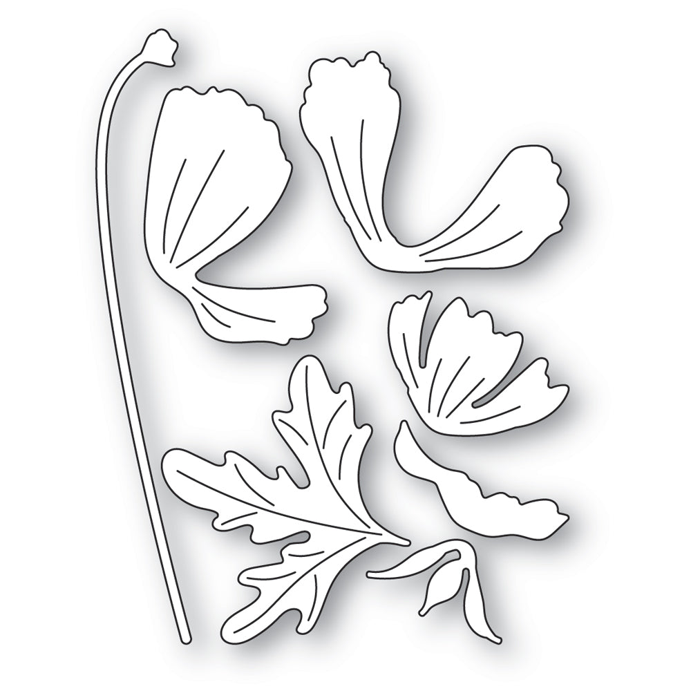 Memory Box Elegant Anemone Dies 94769 line art