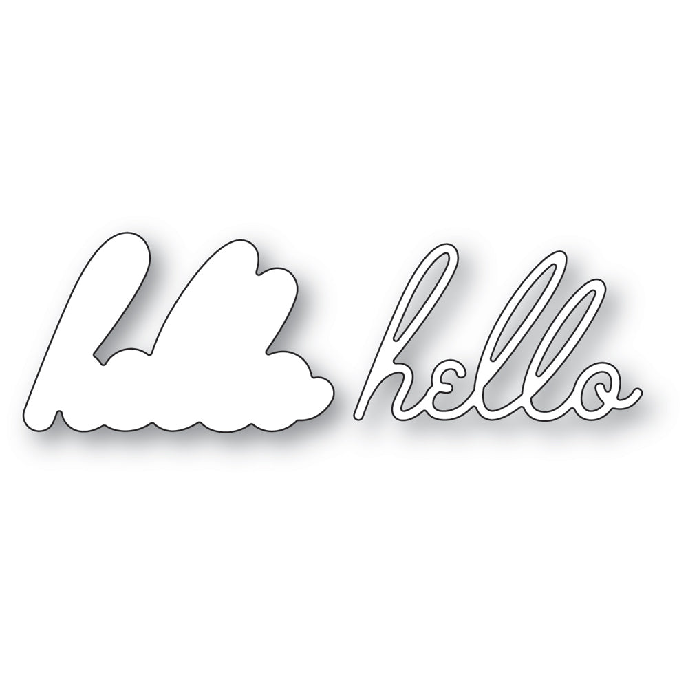 Memory Box Hello Debut Script Dies 94772 line art