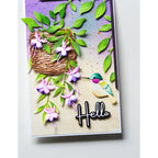 Memory Box Little Fuchsia Flower Trio and Branch Dies 94788 hello