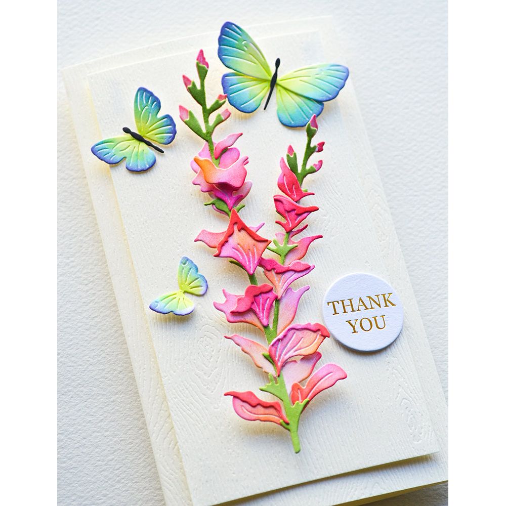 Memory Box Fanciful Gladiola Stem Dies 94791 thank you