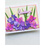 Memory Box Gladiola Blossom and Leaves Dies 94795 greetings