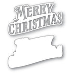 Memory Box Merry Christmas Wave Dies 94799 outline