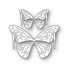 Memory Box Silver Moon Butterflies Dies 94836 line art