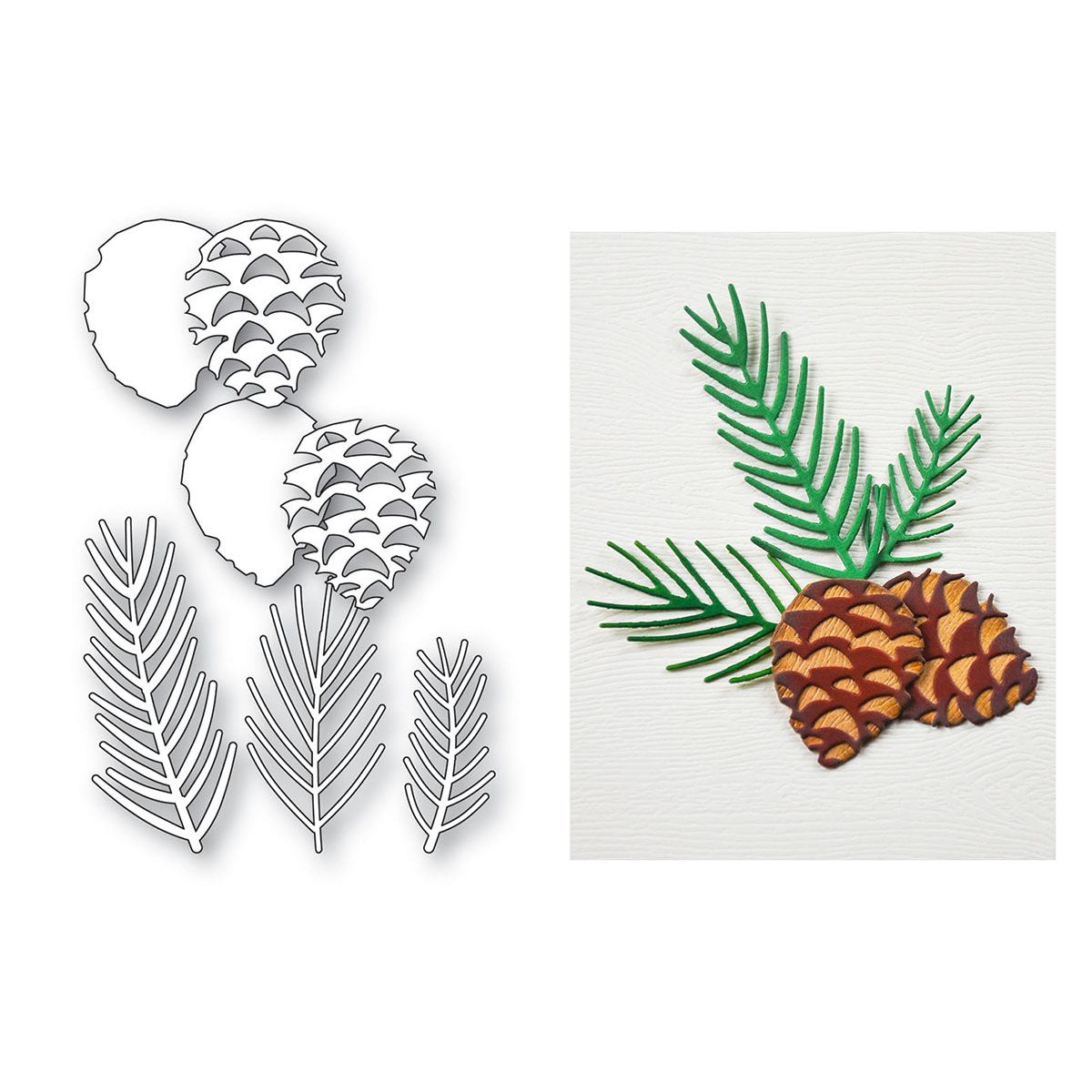 Memory Box Pine Needles and Cones Dies 94913
