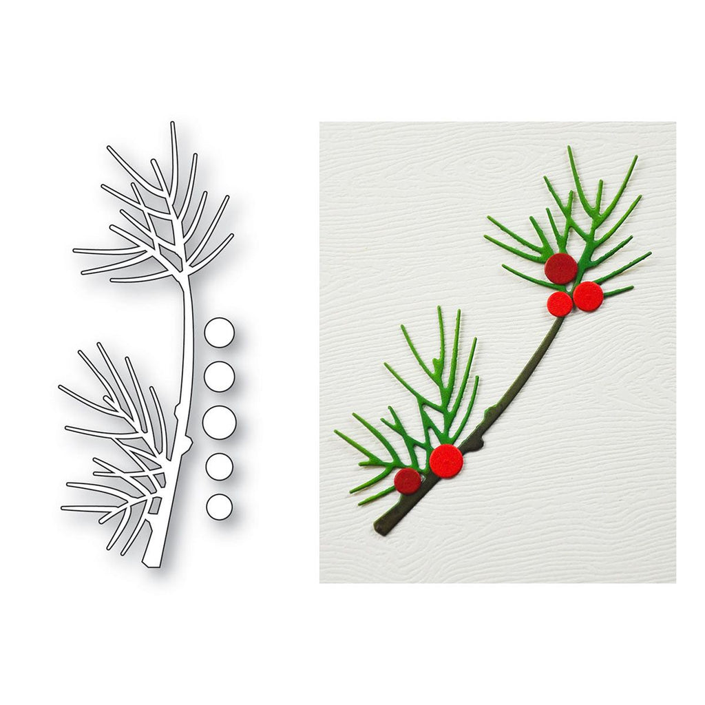 Memory Box Pine Berry Branch Dies 94916