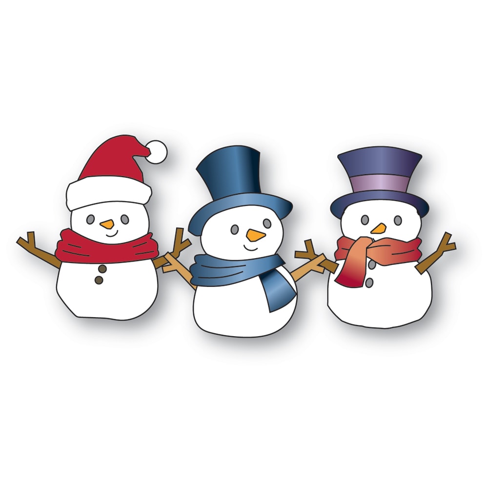 Memory Box Stylish Snowmen Trio Dies 94918