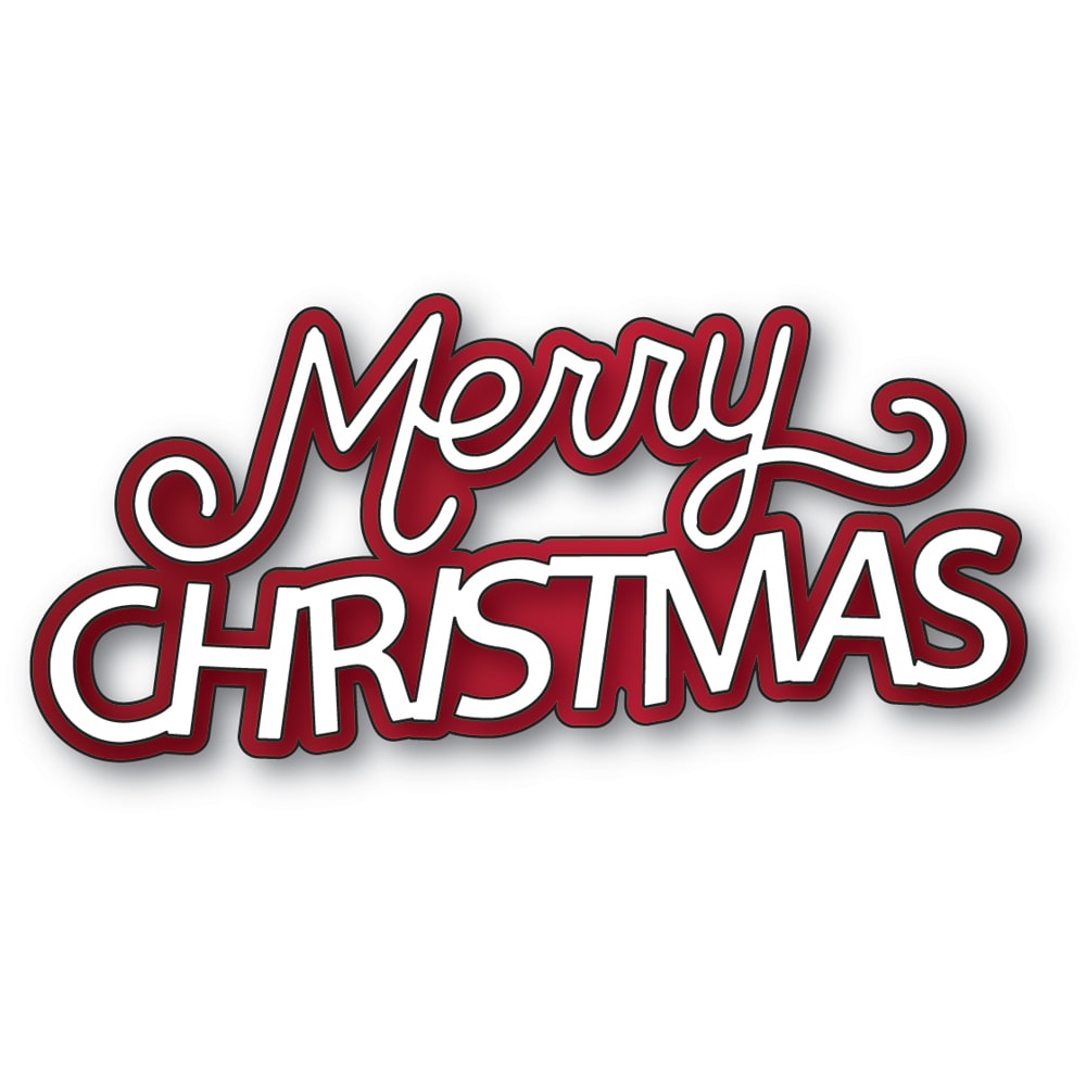 Memory Box Merry Christmas Celebration Script Dies 94922