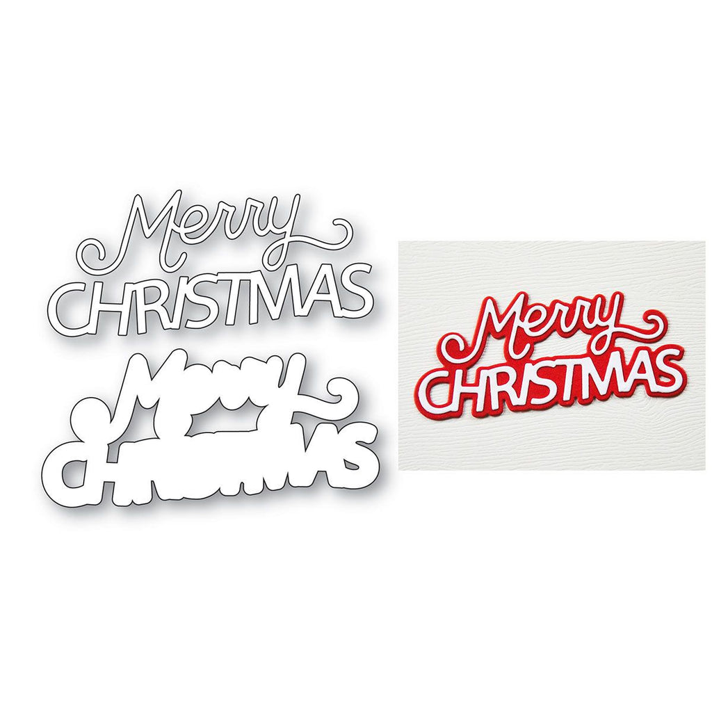 Memory Box Merry Christmas Celebration Script Dies 94922