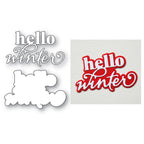 Memory Box Hello Winter Stylish Script Dies 94929