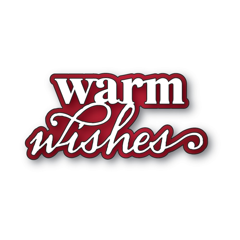Memory Box Warm Wishes Stylish Script Dies 94930
