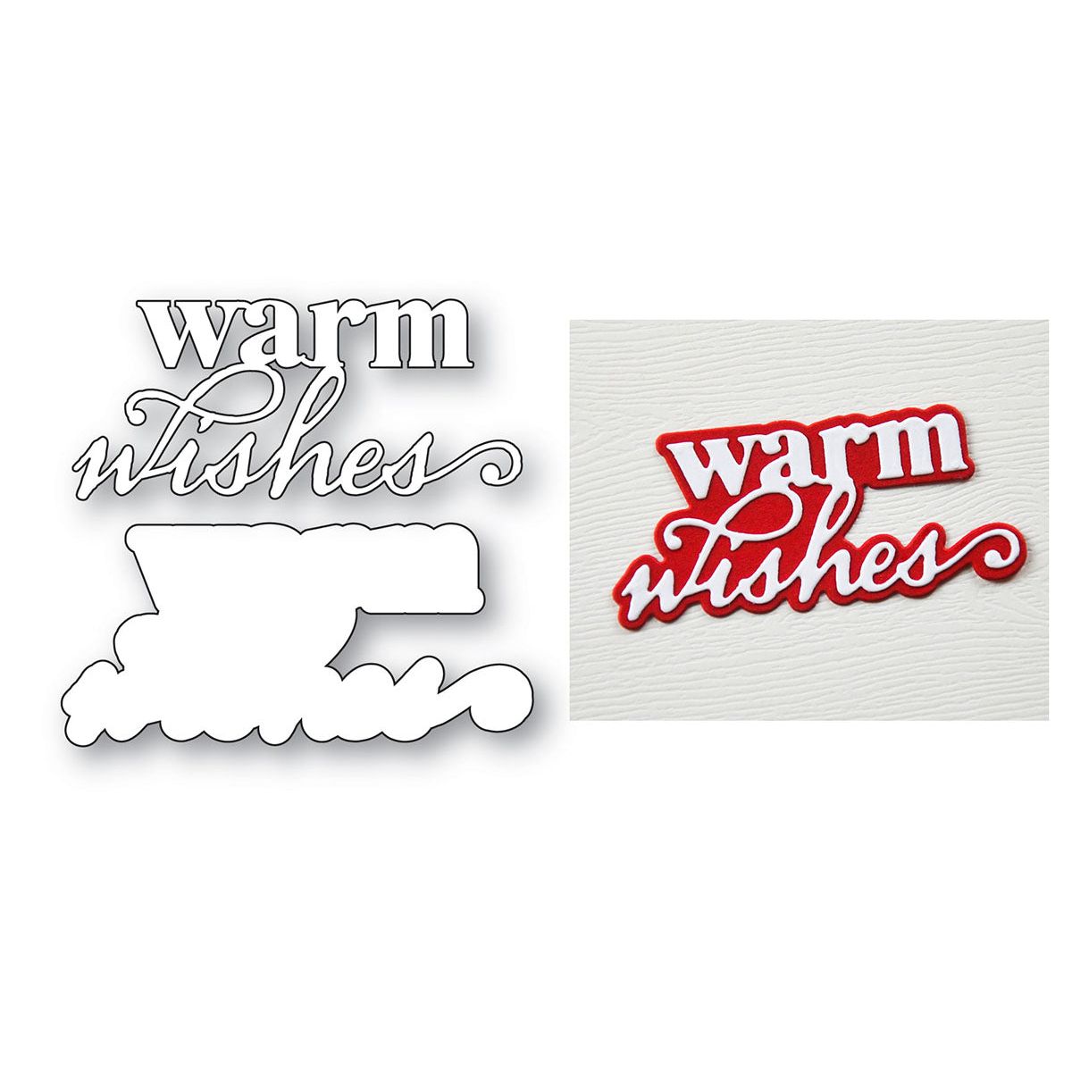 Memory Box Warm Wishes Stylish Script Dies 94930