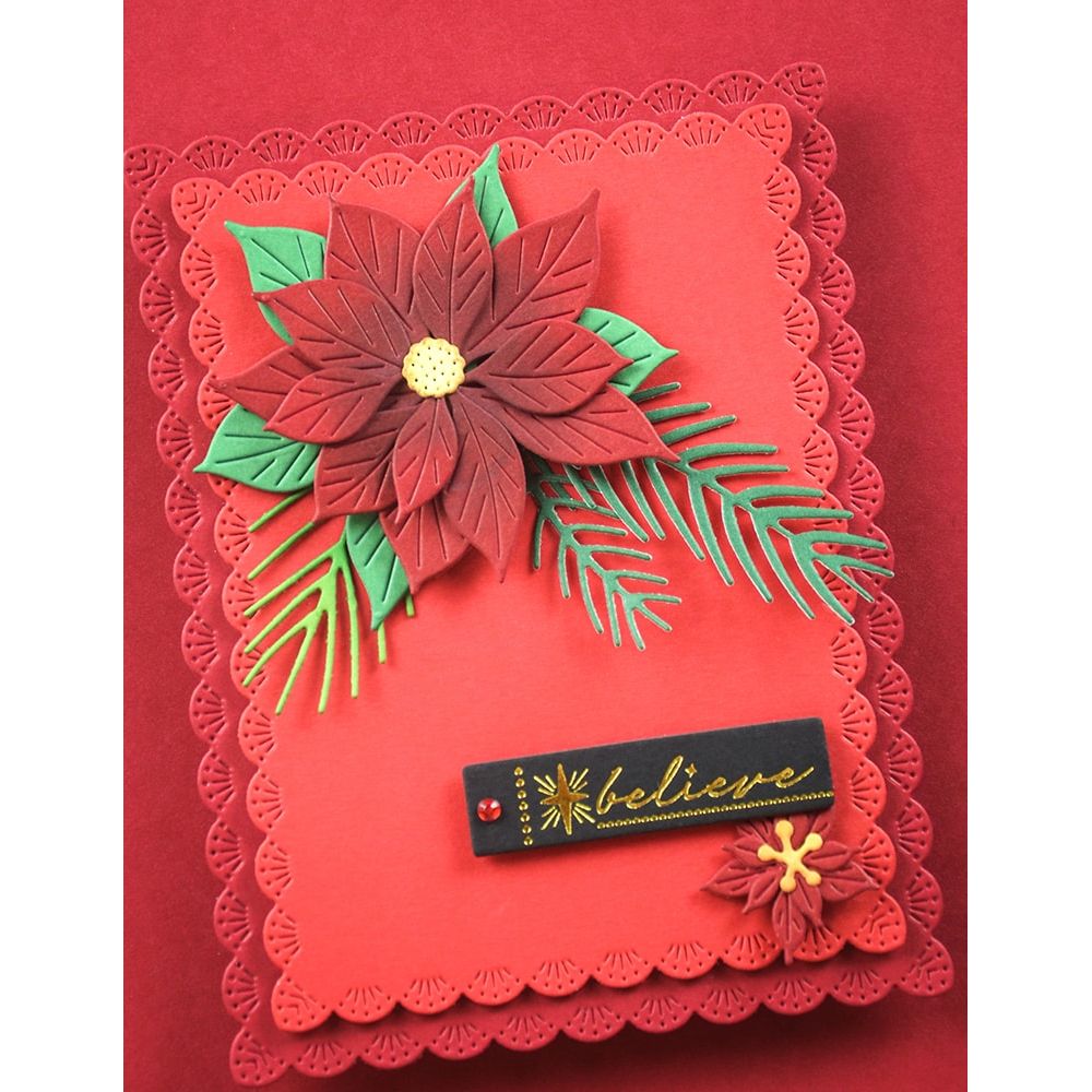 Memory Box Brilliant Poinsettia Dies 94932