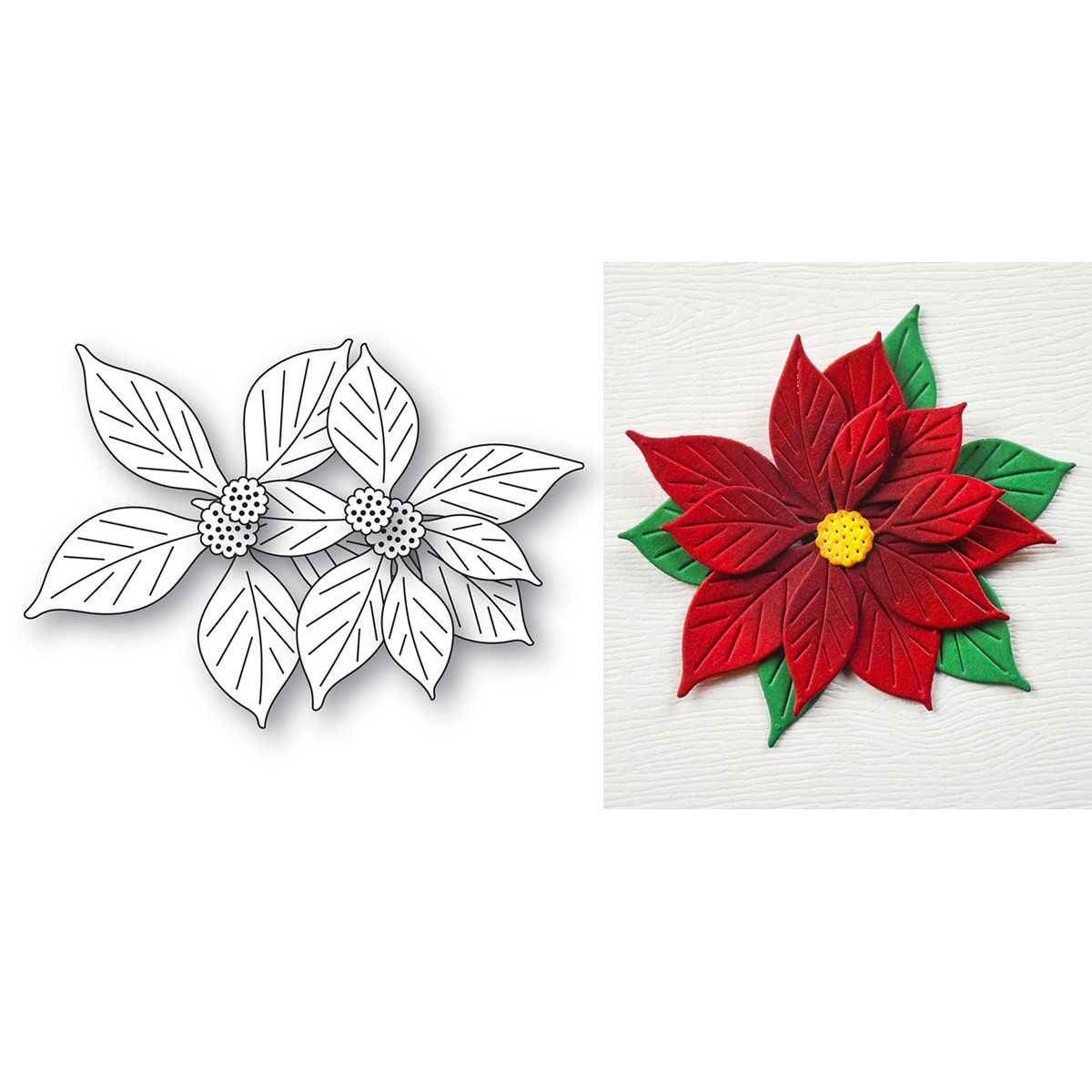 Memory Box Brilliant Poinsettia Dies 94932