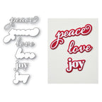 Memory Box Peace Love Joy Stylish Script Dies 94938