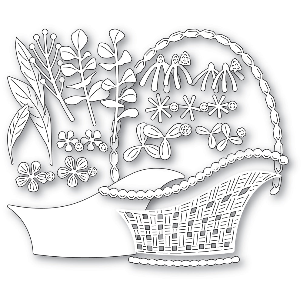 Memory Box Arched Flower Basket Dies 94951