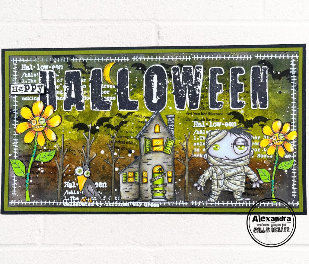 AALL & Create I Love Brains A7 Clear Stamps aall954 hallloween