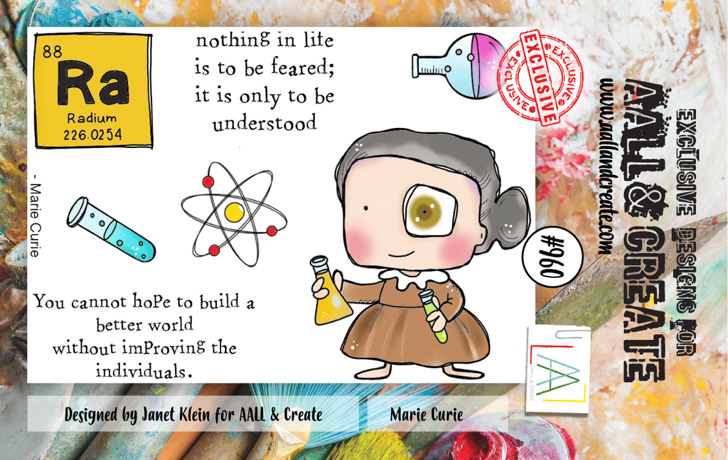 AALL & Create Marie Curie A7 Clear Stamps aall960