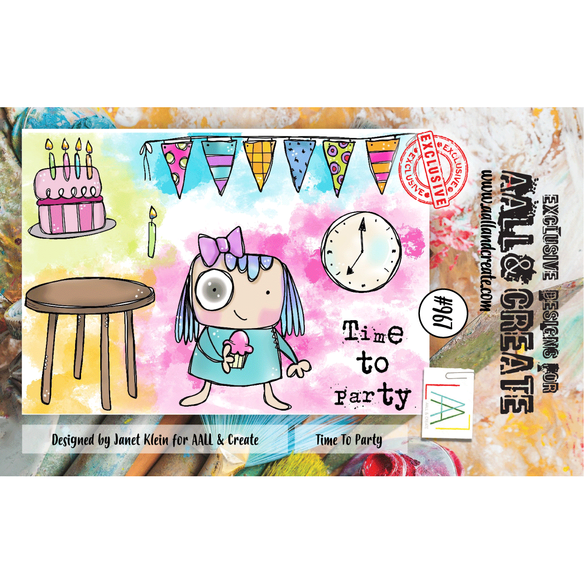 AALL & Create Time To Party A7 Clear Stamps 967