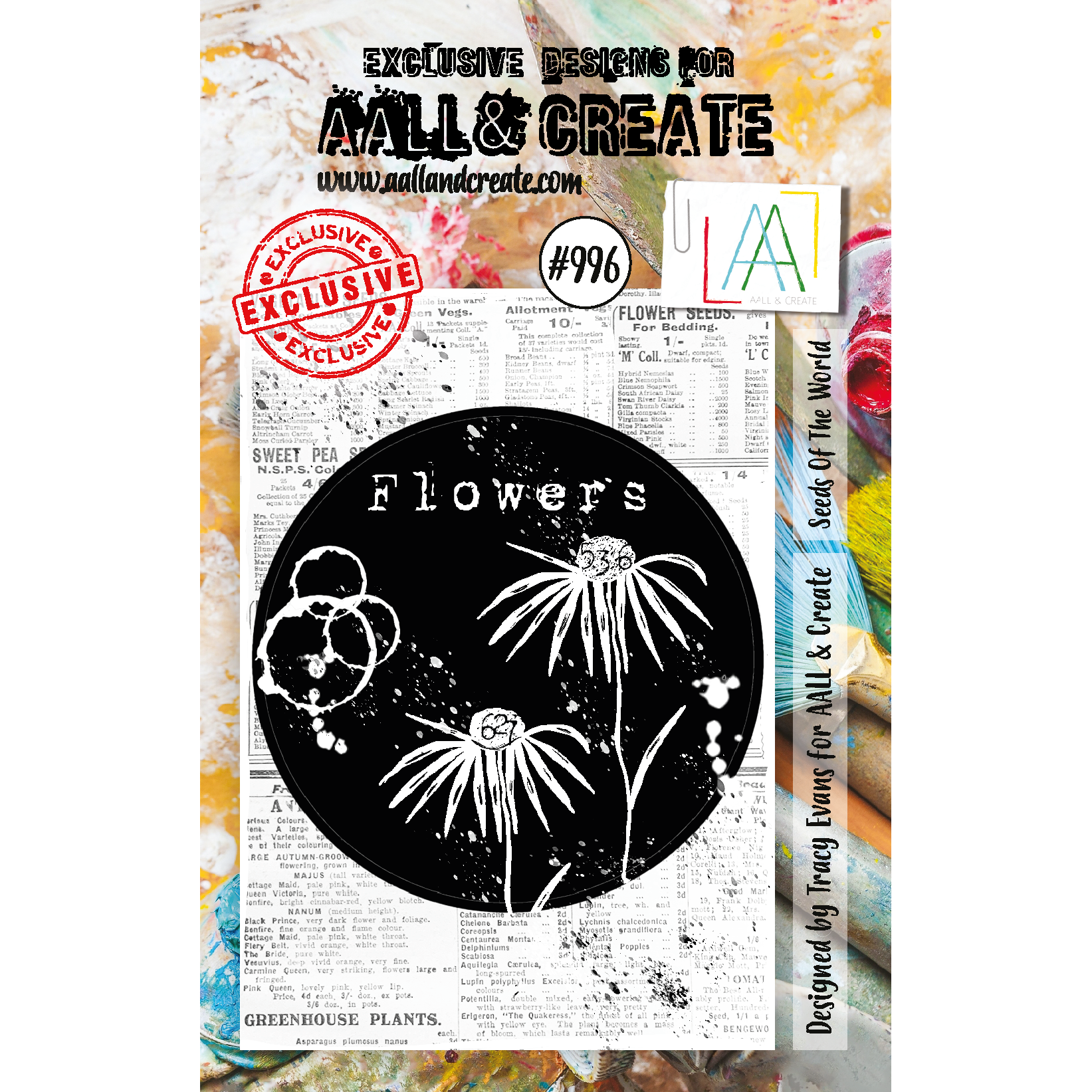 AALL & Create Seeds Of The World A7 Clear Stamp aall996