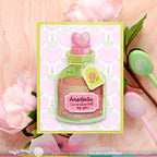 Waffle Flower Love Potion Die n Stencil 421592 hearts