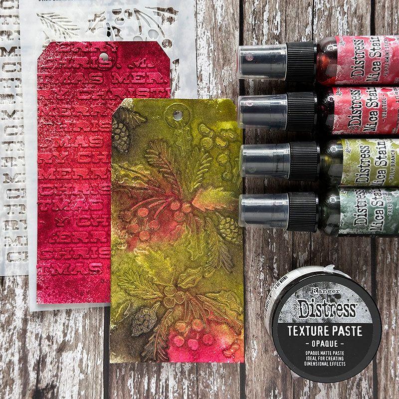 Tim Holtz DISTRESS TEXTURE PASTE OPAQUE Ranger tda71297 Holiday Tags | color-code:ALT09
