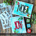 Tim Holtz Sizzix Big Tidings Thinlits Dies 666330 plaid letters