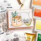 Pinkfresh Studio Beyond Happy Clear Stamps 190923 Celebrating You Card | color-code:ALT01