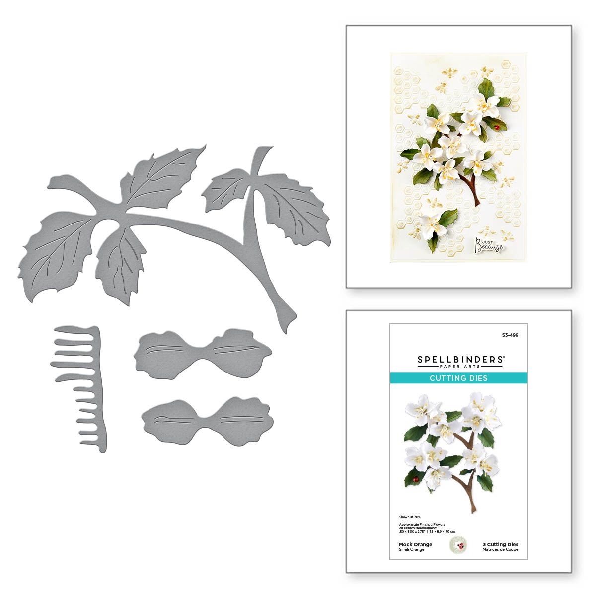 s3-496 Spellbinders Mock Orange Etched Dies product image