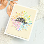 Pinkfresh Studio Folk Snowflake Dies 209023 Winter Greetings Card