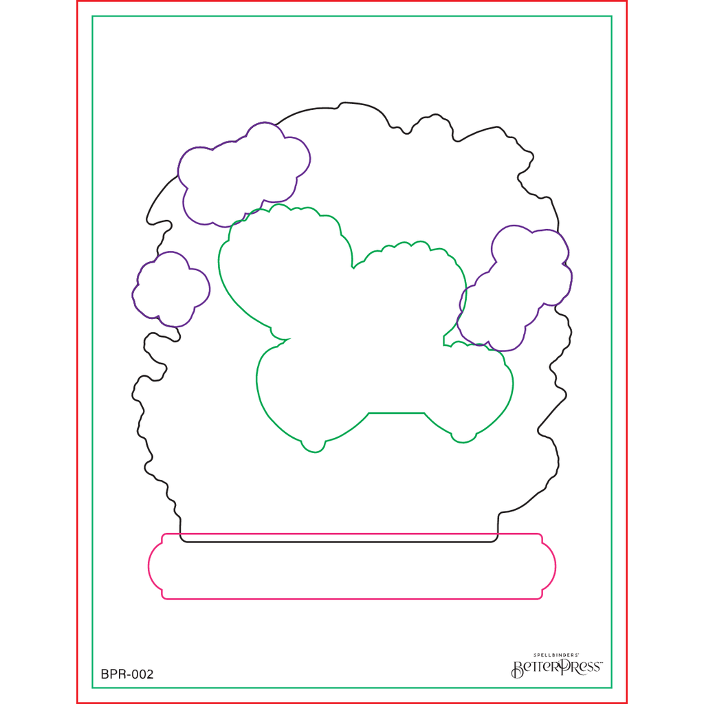 bpr-002 Spellbinders Blooming Garden Press Plates template