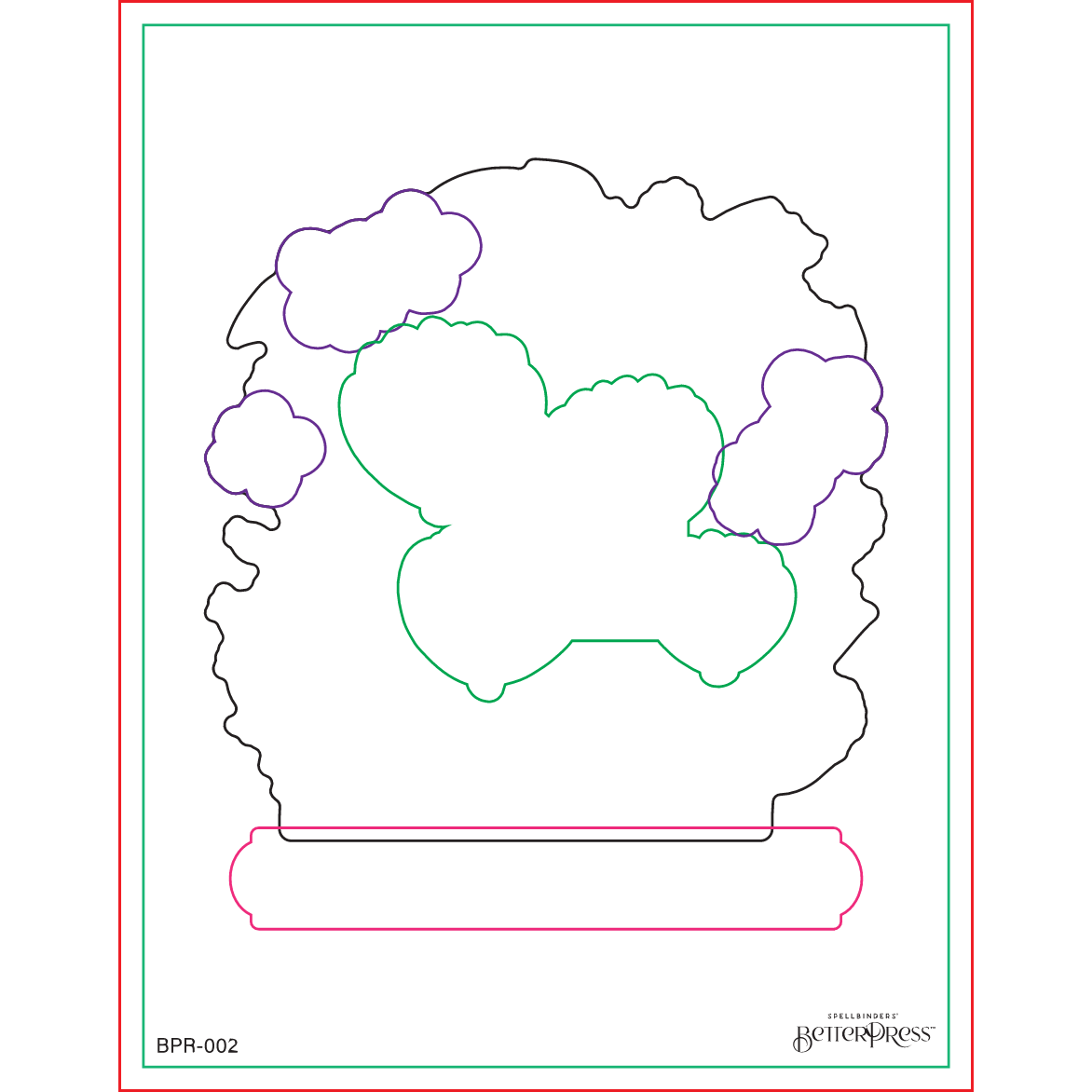 bpr-002 Spellbinders Blooming Garden Press Plates template