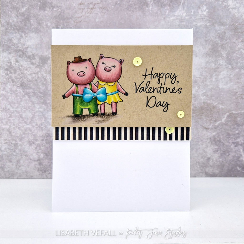 Picket Fence Studios Friends give the Best Hugs Clear Stamps a-180 valentine's day