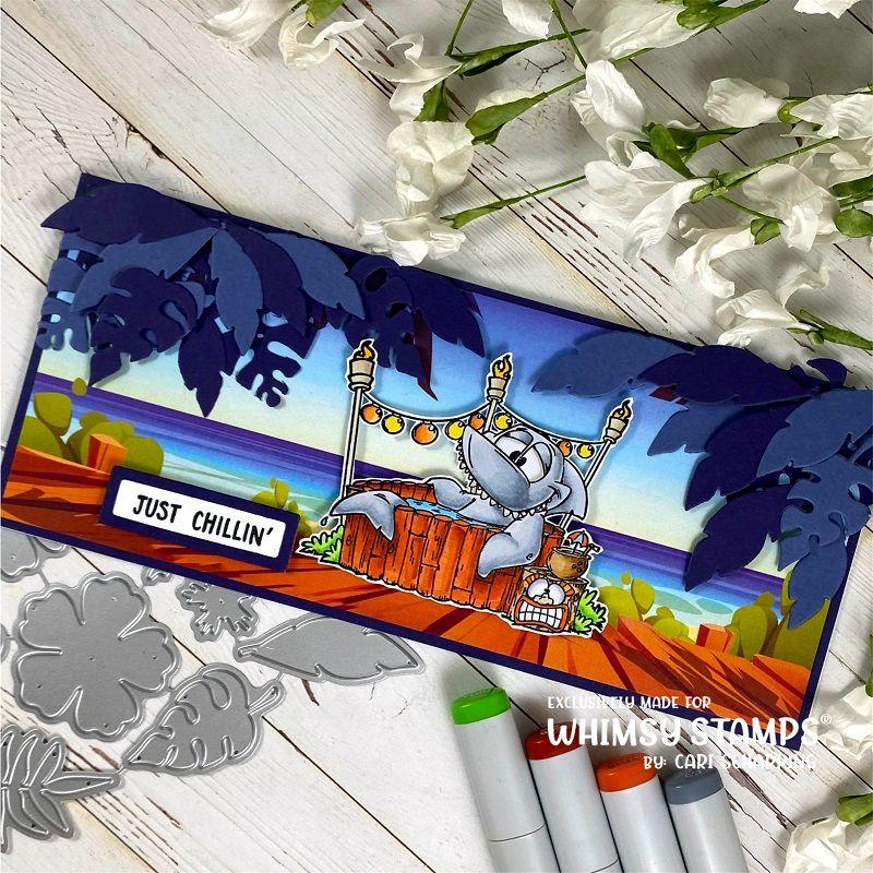 Whimsy Stamps Just Beachy 8.5 x 3.5 inch Slimline Papers wsdps22
