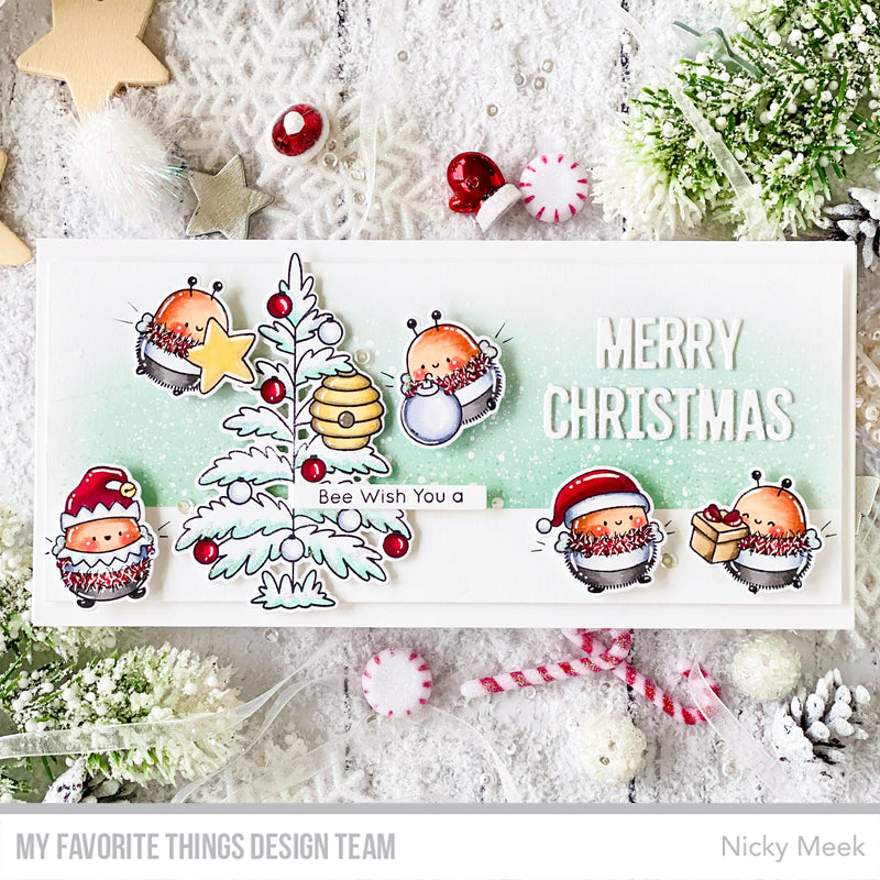 My Favorite Things Merry Bees-mas Clear Stamps jb015 Bee Wish You | color-code:alt1