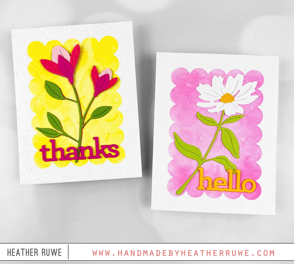 Simon Says Stamp Stencils A2 Scalloped Rectangles ssst221681 Out Of This World Simple Floral Cards | color-code:ALT03