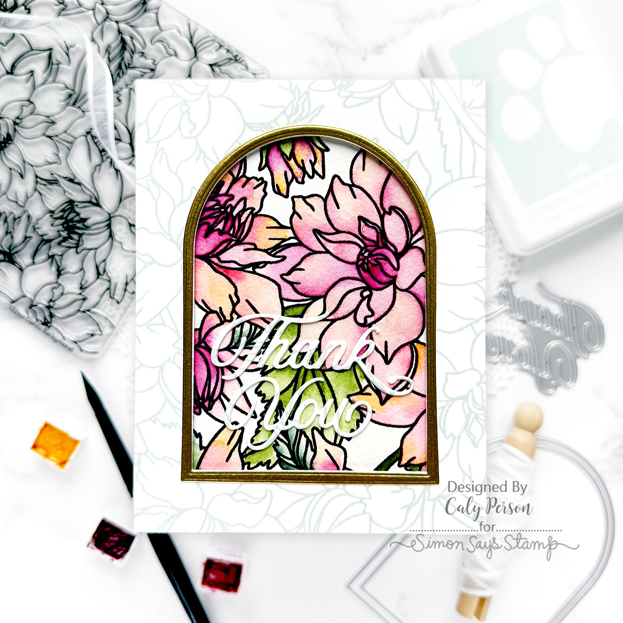 Simon Says Stamp A2 Arches Wafer Dies 8020sd Friend Like You Thank You Card | color-code:ALT02