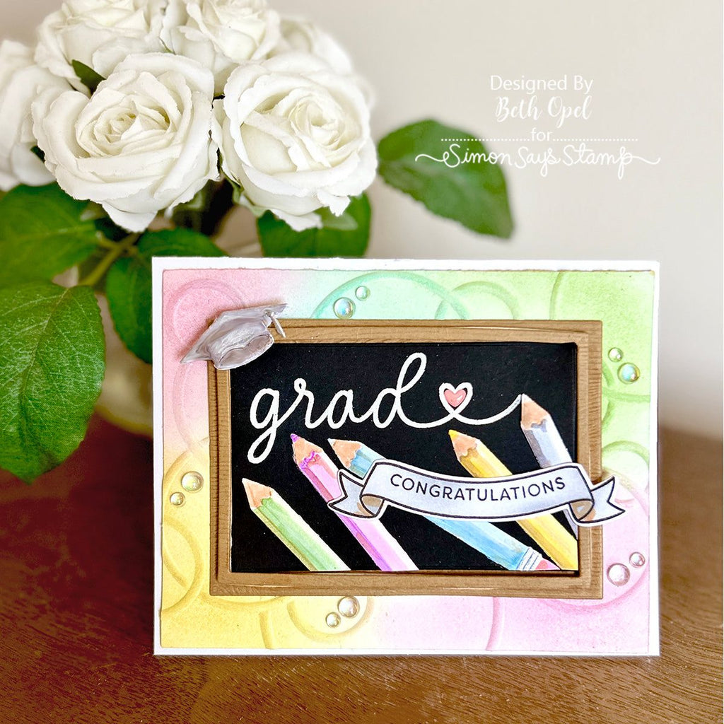 Simon Says Stamp A2 Frames Wafer Dies 1343sd Moments In Time Grad Card